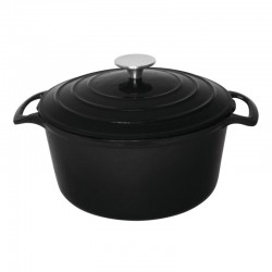 Vogue ronde braadpan 4ltr zwart