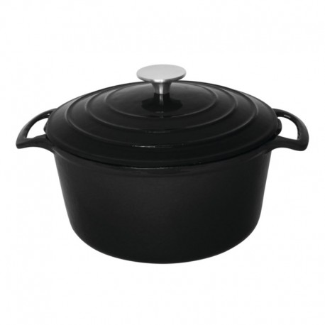 Vogue ronde braadpan 4ltr zwart