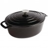Vogue ovale braadpan zwart 5L