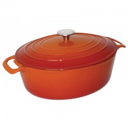 Vogue ovale braadpan 6ltr oranje