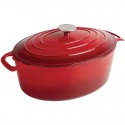 Vogue ovale braadpan rood 5L