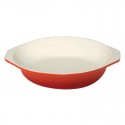 Vogue ronde gietijzeren gratineerschaal oranje 0,4L
