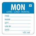 Vogue oplosbare kleurcode voedseletiketten maandag