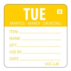 Vogue oplosbare kleurcode voedseletiketten dinsdag oranje