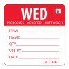 Vogue oplosbare kleurcode voedseletiketten woensdag