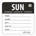 Vogue oplosbare kleurcode voedseletiketten zondag