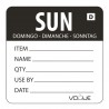 Vogue oplosbare kleurcode voedseletiketten zondag