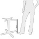 Bolero 4-benige gietijzeren tafelpoot 48cm