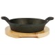 Olympia gietijzeren ronde pan met oren 18cm