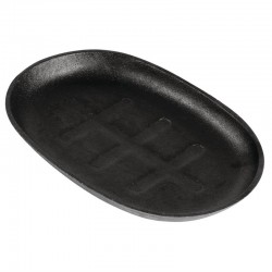 Olympia gietijzeren pan ovaal 28x19cm