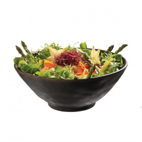 Marone melamine kom zwart 19cm