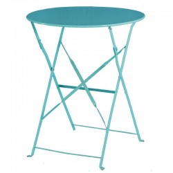 Bolero ronde stalen opklapbare tafel turquoise 59,5cm