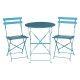 Bolero ronde stalen opklapbare tafel turquoise 59,5cm