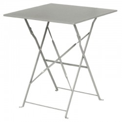 Bolero vierkante opklapbare stalen tafel grijs 60cm