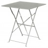 Bolero vierkante opklapbare stalen tafel grijs 60cm