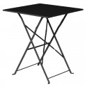 Bolero vierkante opklapbare stalen tafel zwart 60cm