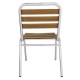 Bolero aluminium en essenhouten stoelen