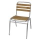 Bolero aluminium en essenhouten stoelen