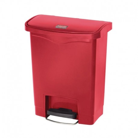 Rubbermaid Slim Jim Front Step pedaalemmer 30ltr rood