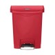 Rubbermaid Slim Jim Front Step pedaalemmer 30ltr rood