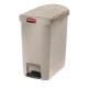 Rubbermaid Slim Jim End Step pedaalemmer 30ltr beige