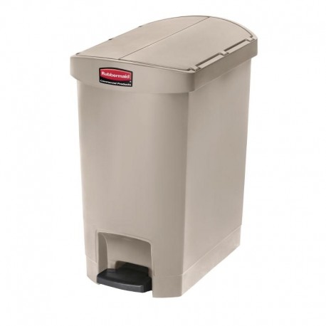 Rubbermaid Slim Jim End Step pedaalemmer 30ltr beige