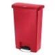 Rubbermaid Slim Jim Front Step pedaalemmer 50ltr rood
