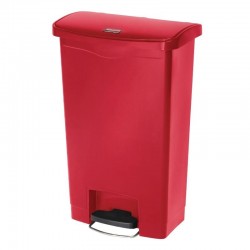 Rubbermaid Slim Jim Front Step pedaalemmer 50ltr rood