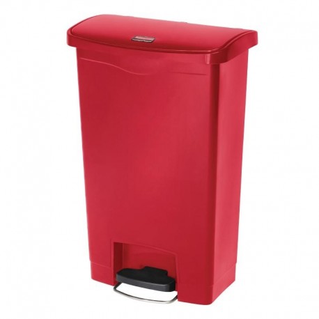 Rubbermaid Slim Jim Front Step pedaalemmer 50ltr rood