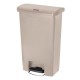 Rubbermaid Slim Jim Front Step pedaalemmer 50ltr beige