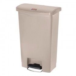 Rubbermaid Slim Jim Front Step pedaalemmer 50ltr beige