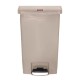 Rubbermaid Slim Jim Front Step pedaalemmer 50ltr beige