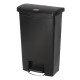 Rubbermaid Slim Jim Front Step pedaalemmer 50ltr zwart