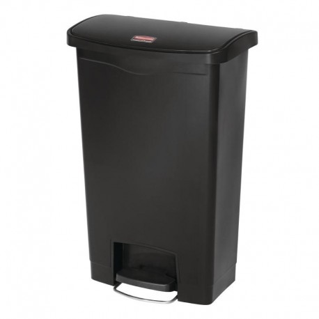 Rubbermaid Slim Jim Front Step pedaalemmer 50ltr zwart