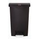 Rubbermaid Slim Jim Front Step pedaalemmer 50ltr zwart