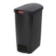 Rubbermaid Slim Jim End Step pedaalemmer 50ltr zwart