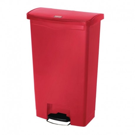 Rubbermaid Slim Jim Front Step pedaalemmer 68ltr rood