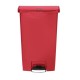 Rubbermaid Slim Jim Front Step pedaalemmer 68ltr rood