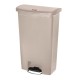 Rubbermaid Slim Jim Front Step pedaalemmer 68ltr beige