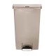 Rubbermaid Slim Jim Front Step pedaalemmer 68ltr beige