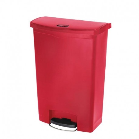 Rubbermaid Slim Jim Front Step pedaalemmer 90ltr rood