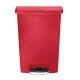 Rubbermaid Slim Jim Front Step pedaalemmer 90ltr rood