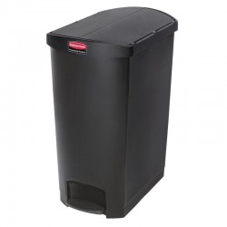 Rubbermaid Slim Jim End Step pedaalemmer 90ltr zwart