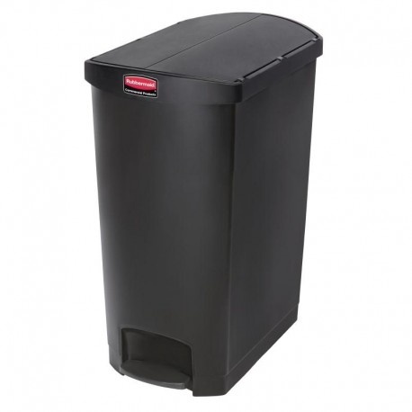 Rubbermaid Slim Jim End Step pedaalemmer 90ltr zwart