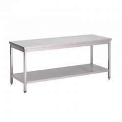 Gastro M RVS werktafel met onderblad 85x150x70cm