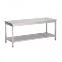 Gastro M RVS werktafel met onderblad 88x150x70cm