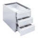 Gastro-M RVS ladenblok met 3 laden voor onderbouw 450x580x550mm