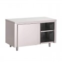Gastro-M RVS werktafel met schuifdeuren 140x70x85cm