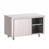 Gastro-M RVS werktafel met schuifdeuren 140x70x85cm