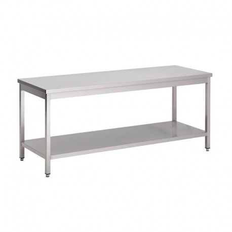 Gastro M RVS werktafel met onderblad 85x70x60cm